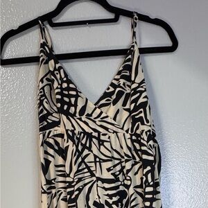 Patrons of Peace Black and Cream Abstract Print Maxi Skirt